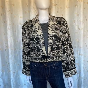 Vintage Crop Aztec Print Jacket